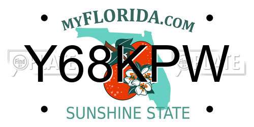 Y68KPW Florida License Plate