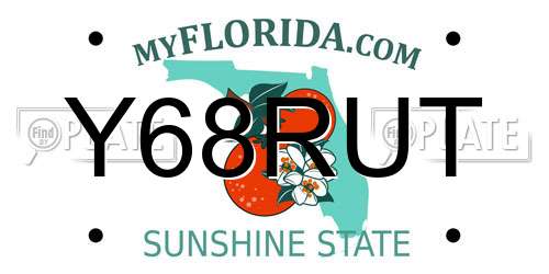 Y68RUT Florida License Plate