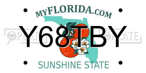 Y68TBY Florida License Plate