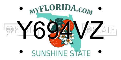 Y694VZ Florida License Plate