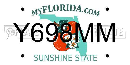 Y698MM Florida License Plate