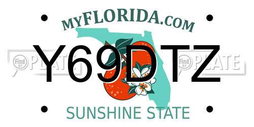 Y69DTZ Florida License Plate