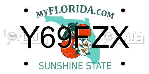Y69FZX Florida License Plate