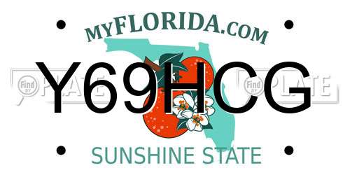 Y69HCG Florida License Plate