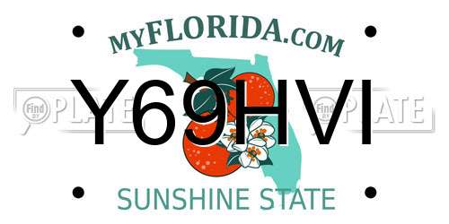 Y69HVI Florida License Plate