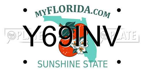 Y69INV Florida License Plate