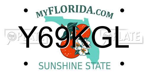 Y69KGL Florida License Plate