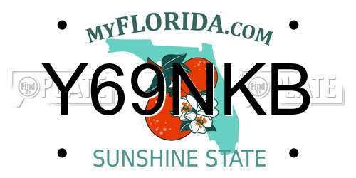 Y69NKB Florida License Plate