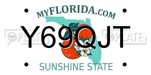 Y69QJT Florida License Plate