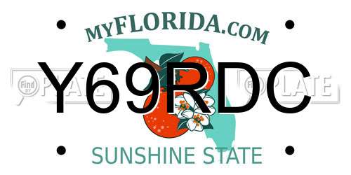 Y69RDC Florida License Plate