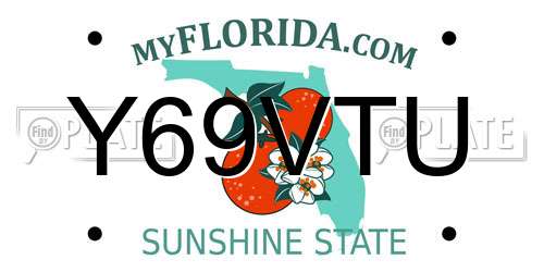 Y69VTU Florida License Plate