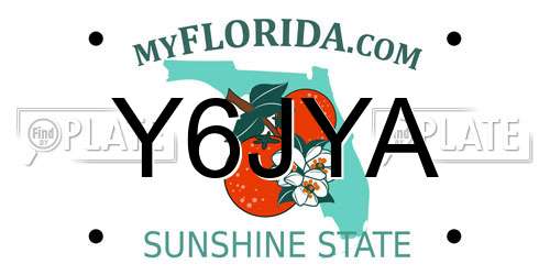 Y6JYA Florida License Plate