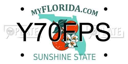 Y70FPS Florida License Plate