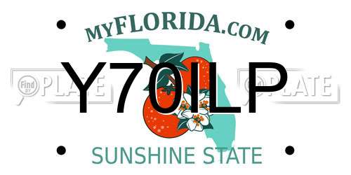 Y70ILP Florida License Plate
