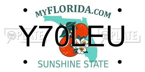 Y70LEU Florida License Plate
