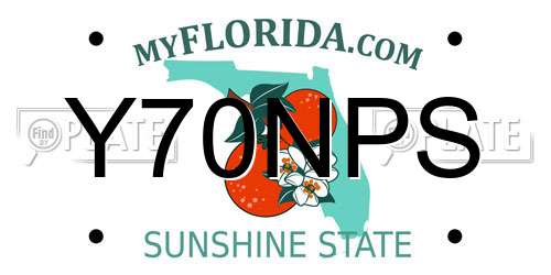 Y70NPS Florida License Plate