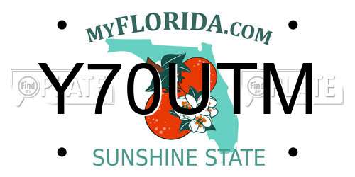 Y70UTM Florida License Plate