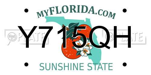 Y715QH Florida License Plate