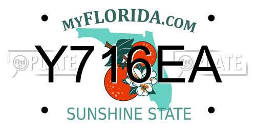 Y716EA Florida License Plate
