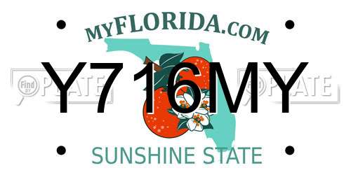 Y716MY Florida License Plate