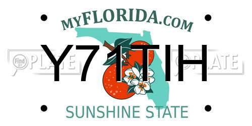 Y71TIH Florida License Plate