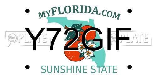 Y72GIF Florida License Plate