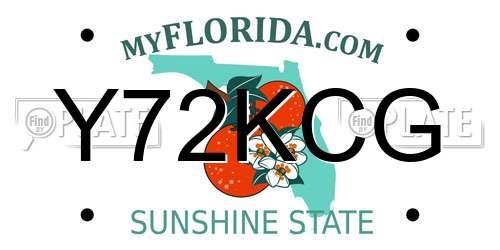 Y72KCG Florida License Plate