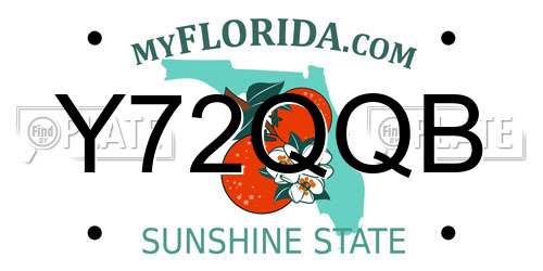 Y72QQB Florida License Plate