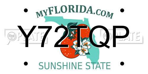 Y72TQP Florida License Plate