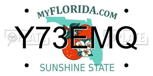 Y73EMQ Florida License Plate