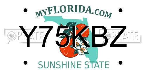 Y75KBZ Florida License Plate