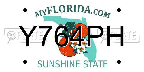 Y764PH Florida License Plate