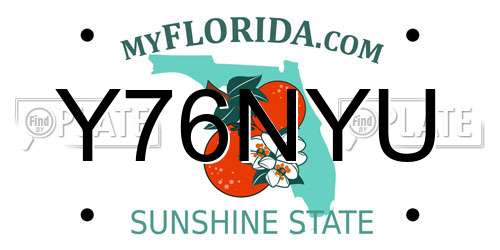 Y76NYU Florida License Plate