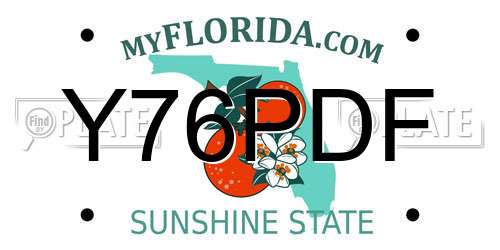 Y76PDF Florida License Plate