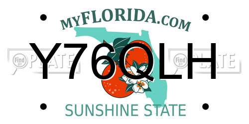 Y76QLH Florida License Plate