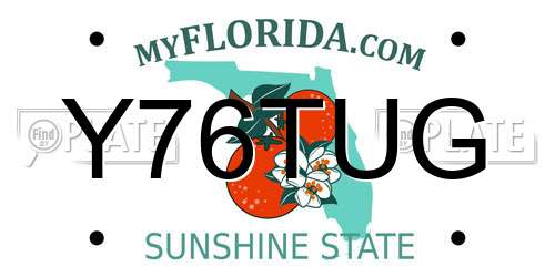 Y76TUG Florida License Plate