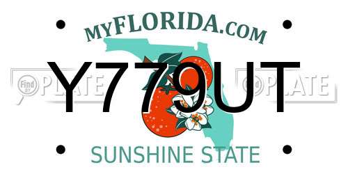 Y779UT Florida License Plate