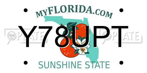 Y78UPT Florida License Plate