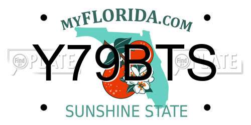 Y79BTS Florida License Plate