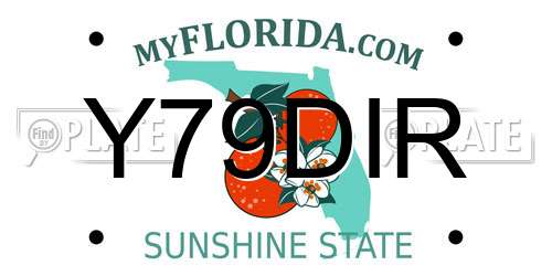 Y79DIR Florida License Plate