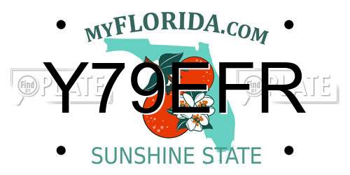 Y79EFR Florida License Plate