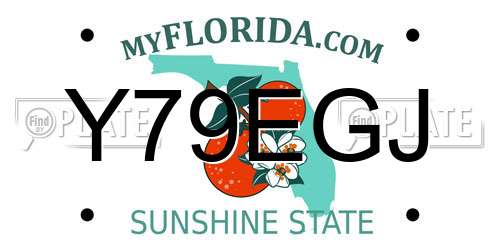 Y79EGJ Florida License Plate