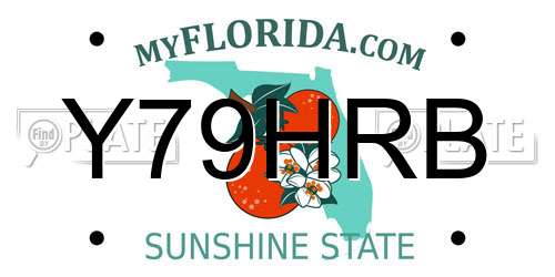 Y79HRB Florida License Plate