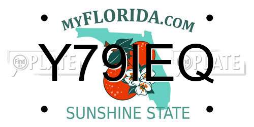 Y79IEQ Florida License Plate