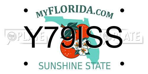 Y79ISS Florida License Plate