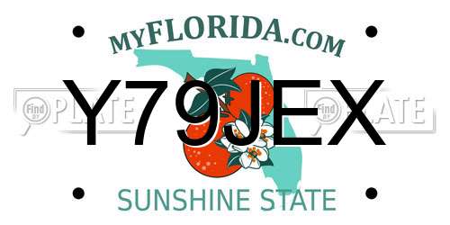 Y79JEX Florida License Plate
