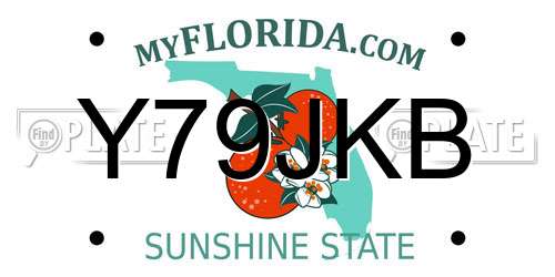 Y79JKB Florida License Plate