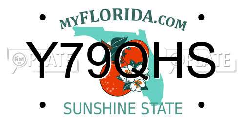 Y79QHS Florida License Plate