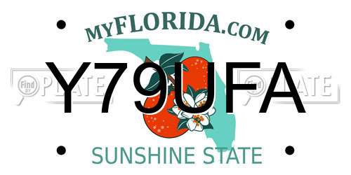 Y79UFA Florida License Plate