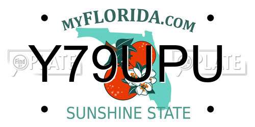 Y79UPU Florida License Plate